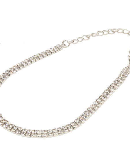 2 Row Crystal Anklet