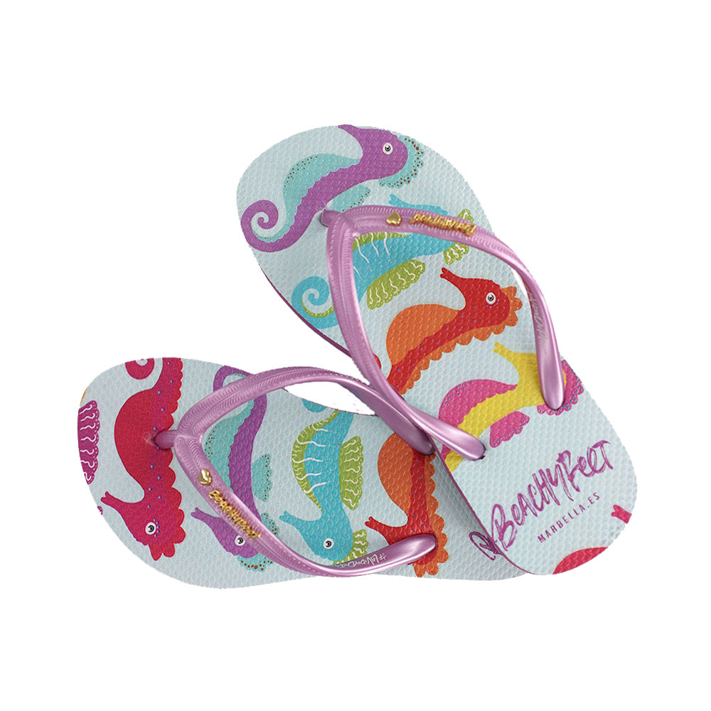 BeachyFeet® - Caballos Multi - Kids Flip Flops