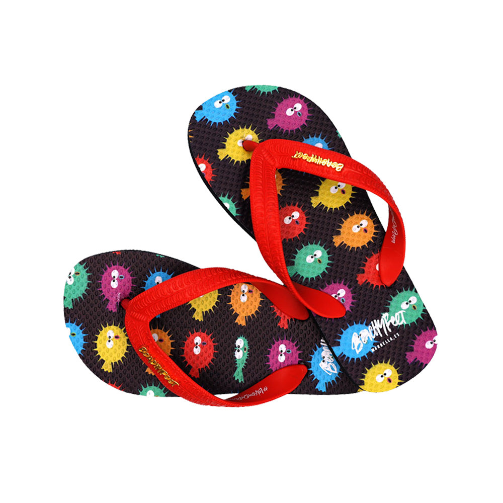 BeachyFeet® - El Puffer Rojo - Kids Flip Flops