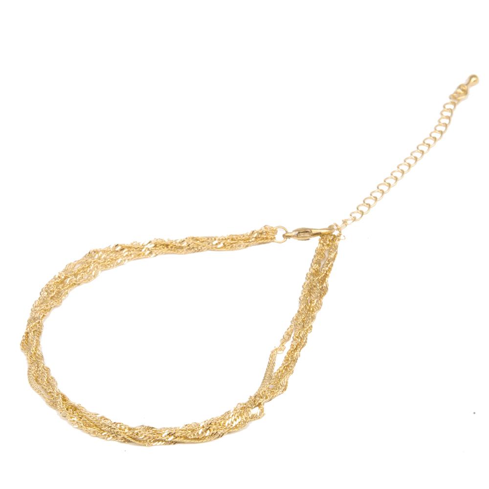 Gold Multi Chain Anklet