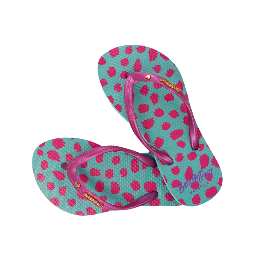 BeachyFeet® - Polka Leo - Kids Flip Flops