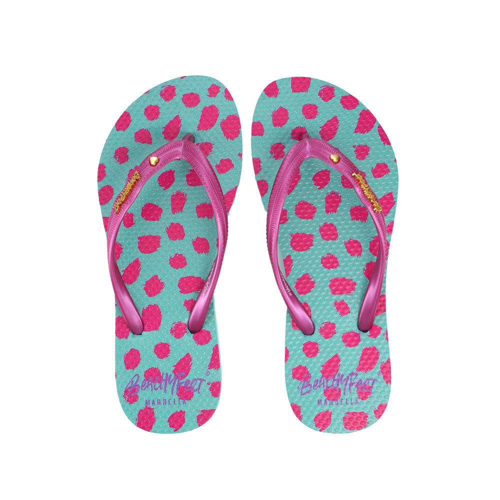 BeachyFeet® - Polka Leo - Kids Flip Flops