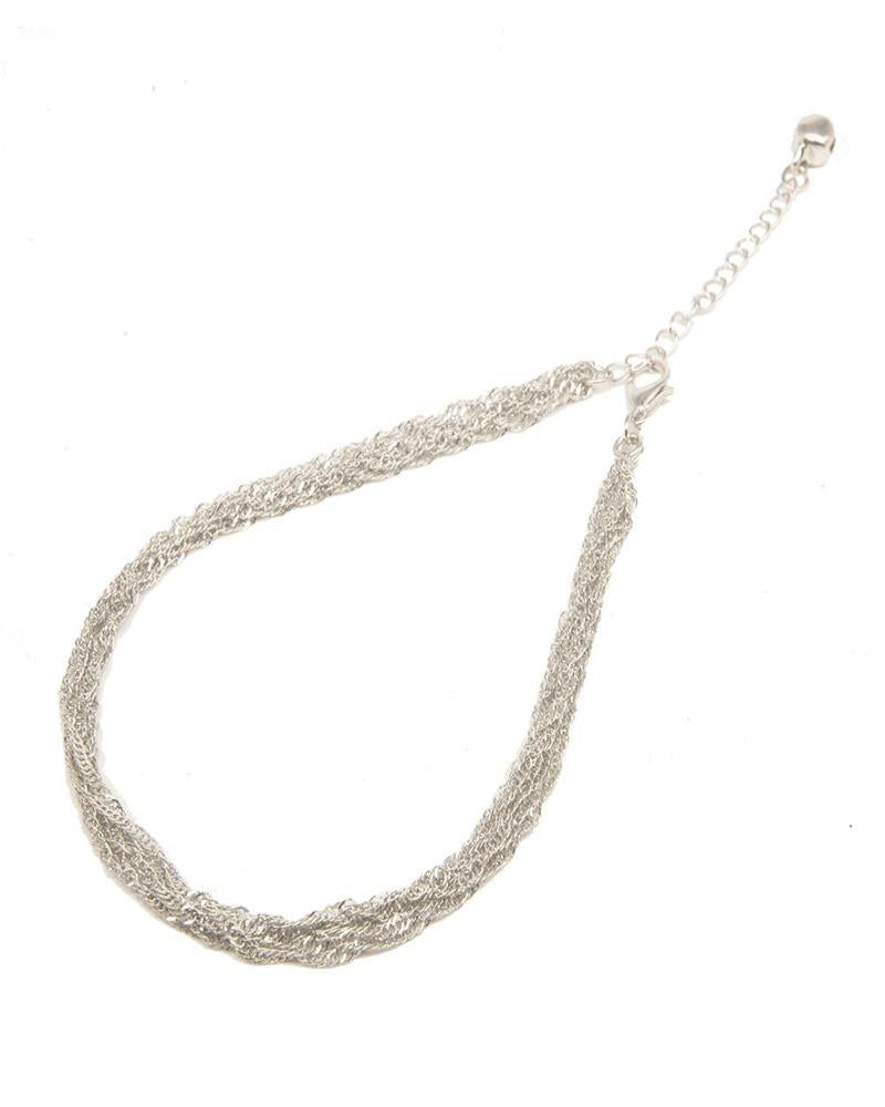 Silver Multi Chain Anklet