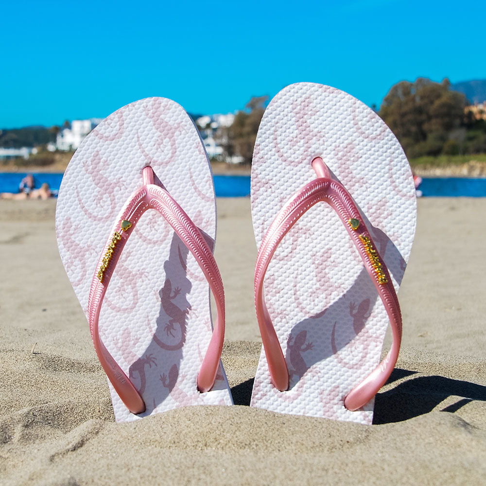 BeachyFeet® - Gecko Blanco - Kids Flip Flops
