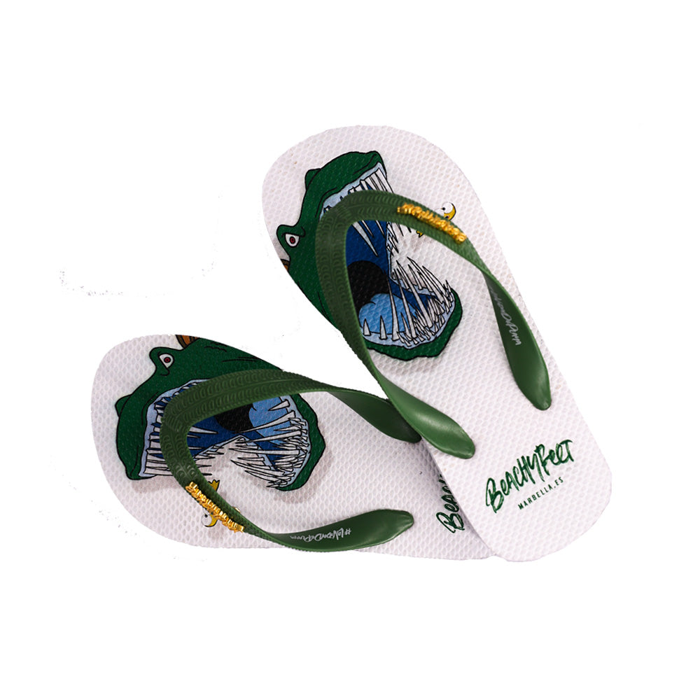 BeachyFeet® - Veneno Verde - Kids Flip Flops