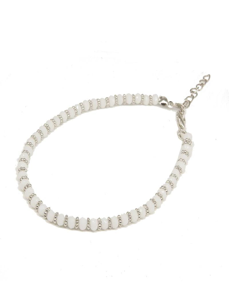 White Beads Anklet