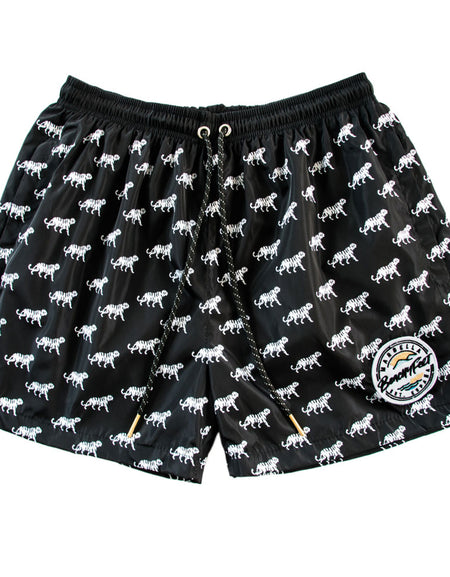 BeachyFeet® - Tigre AOP Blanco - Mens Volley Hybrid Shorts