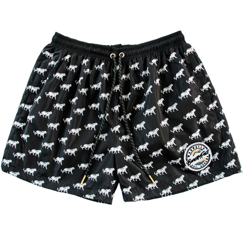 BeachyFeet® - Tigre AOP Blanco - Mens Volley Hybrid Shorts