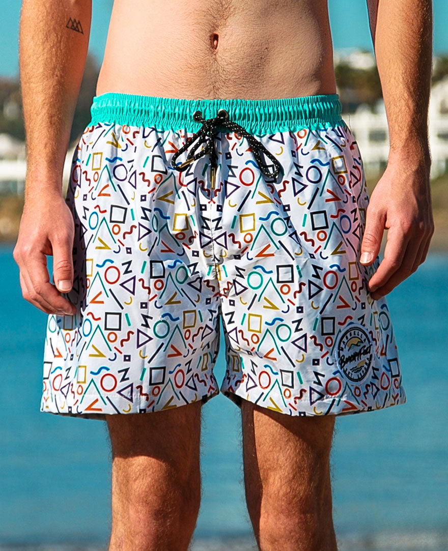 BeachyFeet® - Ochentas - Mens Volley Hybrid Shorts