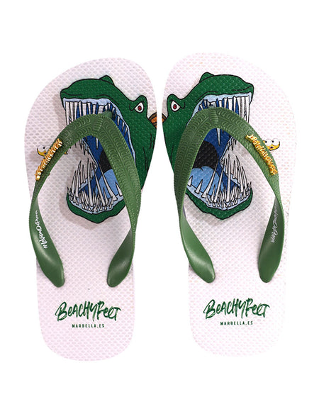 BeachyFeet® - Veneno Verde - Kids Flip Flops