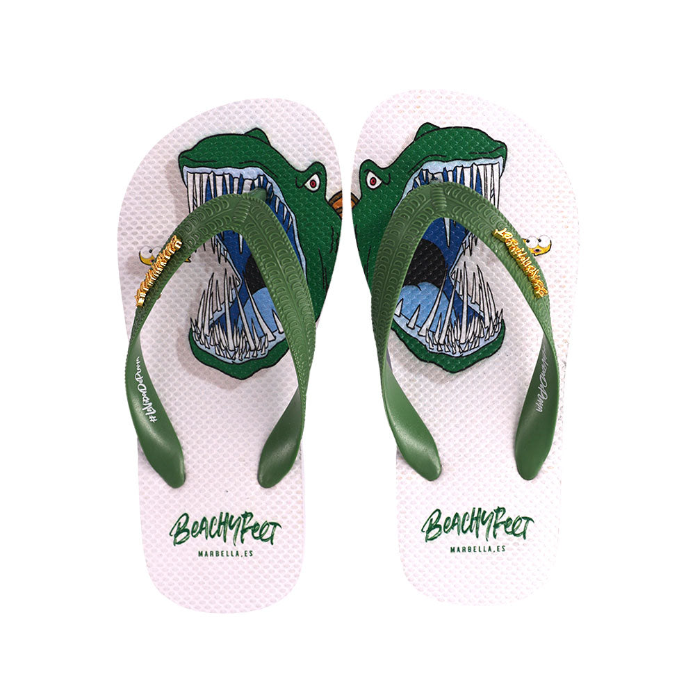 BeachyFeet® - Veneno Verde - Kids Flip Flops